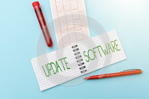 Writing displaying text Update Software. Word for replacing program with a newer version of same product Reading Graph