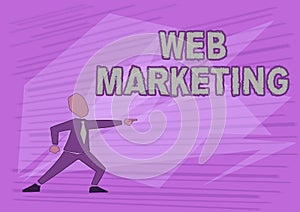 Writing displaying text Web Marketing. Word Written on Electronic commerce Advertising through internet Online seller