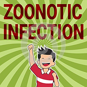 Writing displaying text Zoonotic Infection. Business approach communicable disease transmitted by a nonhuman viral agent