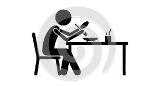 Writing on Document Pencil Vector Outline Icon, vector design Generative AI