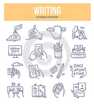 Writing Doodle Icons