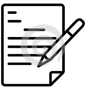 Writing, Edit file Isolated Vector Icon That can be very easily edit or modified.
