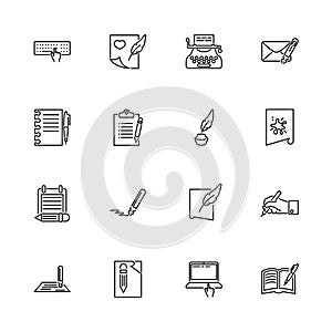 Writing - Flat Vector Icons