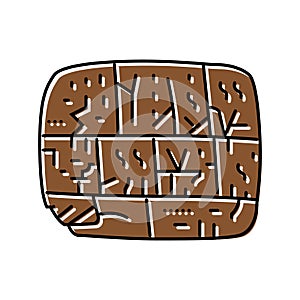 writing human evolution color icon vector illustration