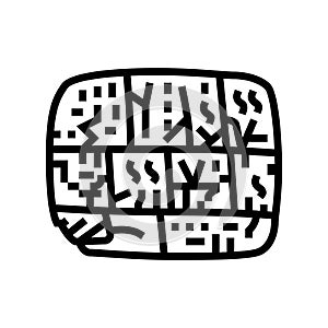 writing human evolution line icon vector illustration