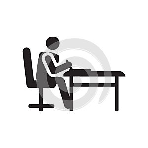 Writing icon vector sign and symbol isolated on white background, Writing logo concept icon