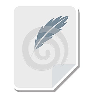 Writing Isolated Vector Icon Editable