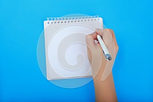 Writing a letter or making a list in blank Notepad