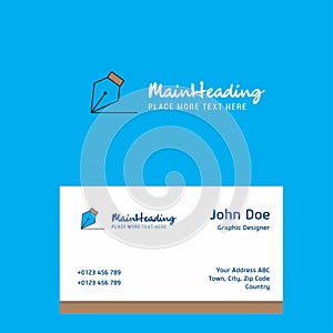 Writing logo Design with business card template. Elegant corporate identity. - Vector