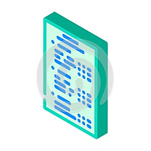 writing manuals technical writer isometric icon vector illustration