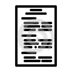 writing manuals technical writer line icon vector illustration photo