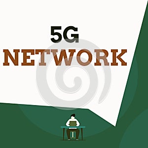 Writing note showing 5G Network. Business photo showcasing greatly increase the speed and responsiveness of wireless