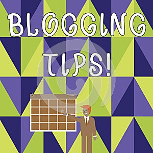 Writing note showing Blogging Tips. Business photo showcasing Ideas on how improve the discussion or informational