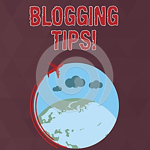 Writing note showing Blogging Tips. Business photo showcasing Ideas on how improve the discussion or informational