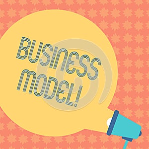 Writing note showing Business Model. Business photo showcasing Innovative Strategic Plan Marketing Vision Successful