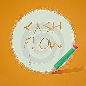 Writing note showing Cash Flow. Business photo showcasing auditing the net amount of cash transferred into and onto the