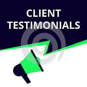 Writing note showing Client Testimonials