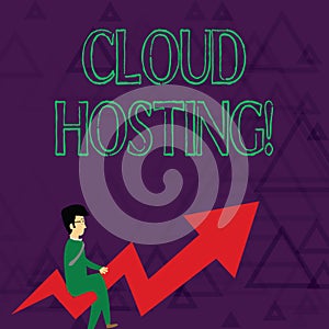 Writing note showing Cloud Hosting. Business photo showcasing the alternative to hosting websites on single servers