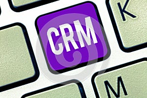 Writing note showing Crm. Business photo showcasing Strategy for managing the Affiliation Interactions of an