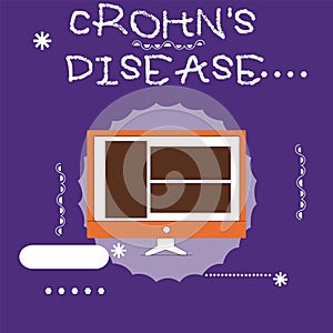 Writing note showing Crohn s is Disease. Business photo showcasing inflammatory disease of the gastrointestinal tract
