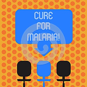 Writing note showing Cure For Malaria. Business photo showcasing like Primaquine drug used against malaria for photo