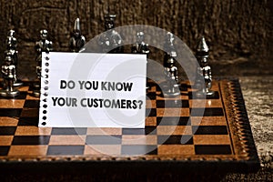 Writing note showing Do You Know Your Customers question. Business photo showcasing asking to identify a customer s is