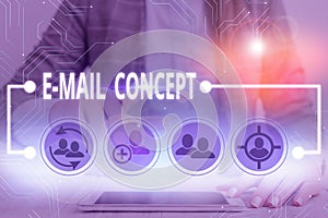 Writing note showing E Mail Concept. Business photo showcasing sequence of marketing efforts to reach customer through email