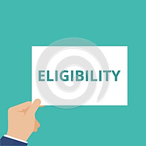 Writing note showing Eligibility