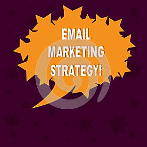 Writing note showing Email Marketing Strategy. Business photo showcasing plan of action to promote products and services Blank