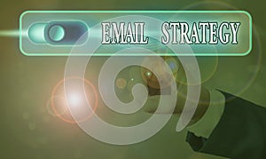 Writing note showing Email Strategy. Business photo showcasing marketing way to reach consumers via direct electronic mail