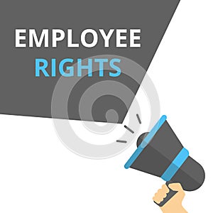 Writing note showing Employee Rights