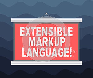 Writing note showing Extensible Markup Language. Business photo showcasing computer language that use tag to define