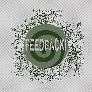 Writing note showing Feedback. Business photo showcasing Customer Review Opinion Reaction Evaluation Give a response