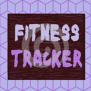 Writing note showing Fitness Tracker. Business photo showcasing device that records a demonstratings daily physical activity