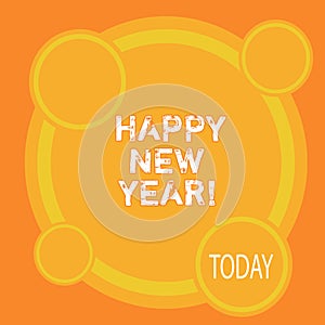 Writing note showing Happy New Year. Business photo showcasing Greeting Celebrating Holiday Fresh Start Best wishes.