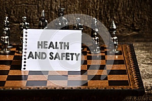 Writing note showing Health And Safety. Business photo showcasing procedures intended to prevent accident in workplace