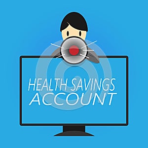 Writing note showing Health Savings Account. Business photo showcasing users with High Deductible Health Insurance Policy