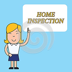 Writing note showing Home Inspection. Business photo showcasing Examination of the condition of a home related property