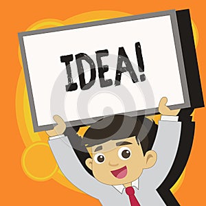 Writing note showing Idea. Business photo showcasing Creative Innovative Thinking Imagination Design Planning Solutions