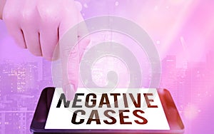 Writing note showing Negative Cases. Business photo showcasing circumstances or conditions that are confurmed to be