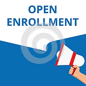 Writing note showing Open Enrollment