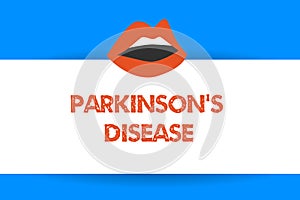Writing note showing Parkinson s is Disease. Business photo showcasing nervous system disorder that affects movement