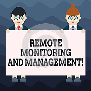 Writing note showing Remote Monitoring And Management. Business photo showcasing Long distance monitor data analysisager