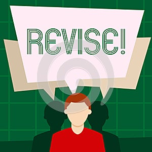 Writing note showing Revise. Business photo showcasing Reconsider something to improve it Review.