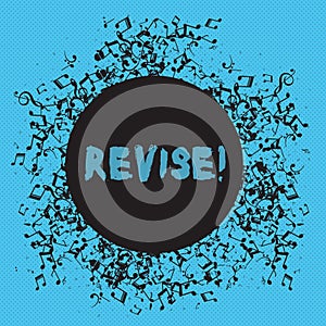Writing note showing Revise. Business photo showcasing Reconsider something to improve it Review.