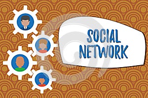 Writing note showing Social Network. Business photo showcasing Interactions Sharing Information Interdemonstratingal photo