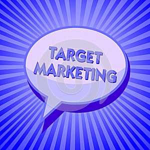 Writing note showing Target Marketing. Business photo showcasing Audience goal Chosen clients customers Advertising Sparkling wave