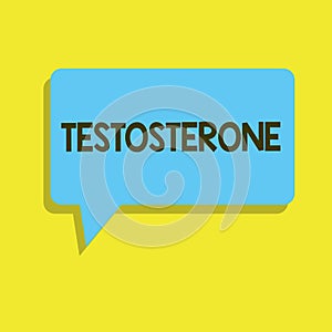 Writing note showing Testosterone. Business photo showcasing Hormone development of male secondary sexual