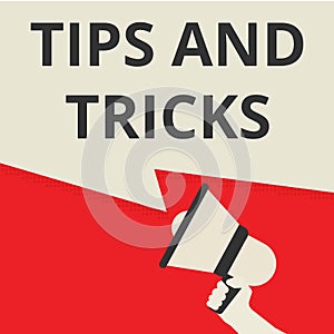 Writing note showing Tips And Tricks