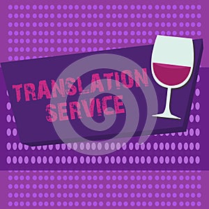 Writing note showing Translation Service. Business photo showcasing the Equivalent Target Language from the Mother Tongue